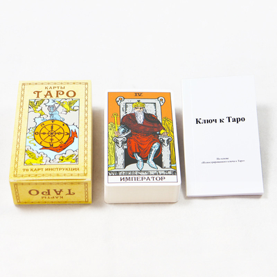 Buy Custom Russia Paper Affirmation Tarot Cards Playing Game Card Deck With Box online manufacture