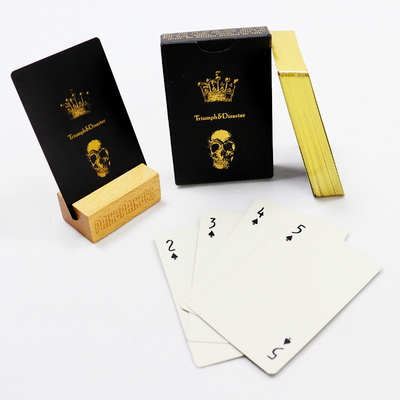 Buy Matt Lamination Poker America Playing Cards Cool Black Gold Foil Edge Playing Cards online manufacture