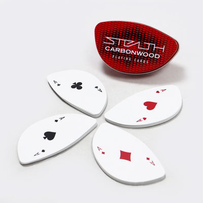 Buy Customized Printing Playing Cards Deck Tin Box Packaging special-shaped foliage Poker Cards online manufacture