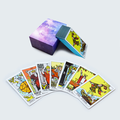 Buy Original Blue Edge Miniature Tarot Cards Print Romance Purple Tarot Card With Pouch online manufacture