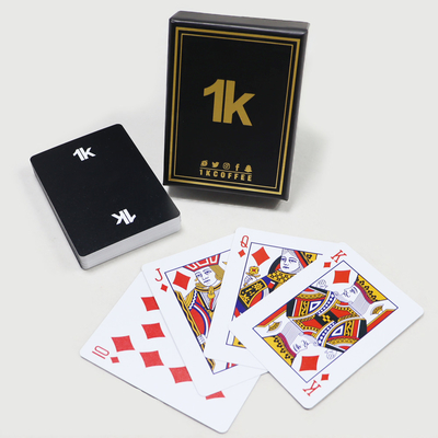 Buy 0.3mm Waterproof Plastic Playing Cards Custom Logo Advertising Poker Deck Of Cards online manufacture