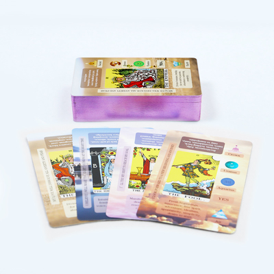 Buy Custom Printed Russian Purple Edge Tarot Cards Printing Detailed Information Tarot Cards online manufacture