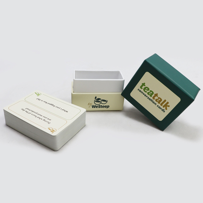 Buy Customized Printed High Quality Funny Tea Talk Conversation Game Cards Printing Make Green Cute Girlish Chat Card Game online manufacture