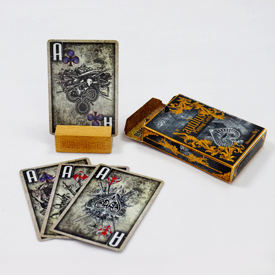 Buy Factory Custom Printed High Quality Russian Intricate Style Playing Cards Print Gold Foil Smooth Dark Playing Card Poker online manufacture
