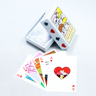 Buy Custom Printed Cartoon White Playing Cards With Box Printing Plastic Pvc Waterproof Playing Cards online manufacture