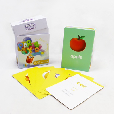 Customized Pattern English Learning Cards For Children Custom Design Phonics Laser Flashcards For Kids