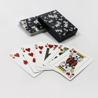 Buy wholesale playing cards automatic black poker custom logo own design full color print manufacture online manufacture