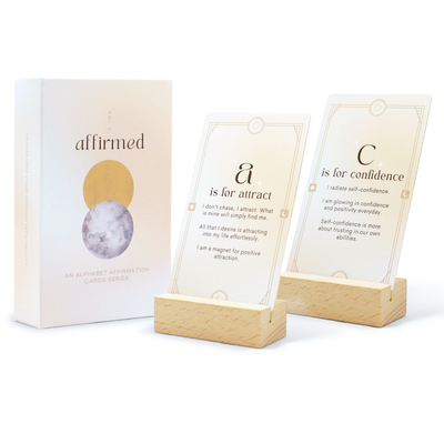 Buy Gold Edge Lamination Positive Daily Affirmation Cards Deck For Women Custom Printing online manufacture