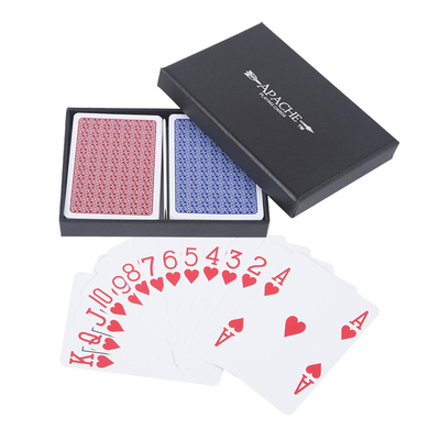Buy 2 Deck Waterproof Professional Poker Playing Card In 2 Pieces Lid Base Box Eco-friendly online manufacture