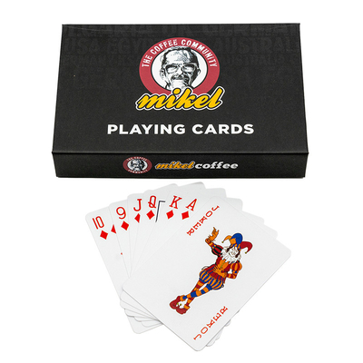 Buy Custom Logo Coffee Relaxation Playing Cards Kit Two Pairs Plastic Spanish Language online manufacture
