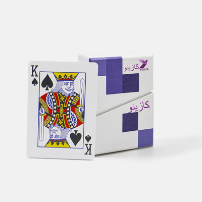 Buy Custom Printed Plastic Washable Playing Cards With Dark Back Linen Texture Normal Size online manufacture