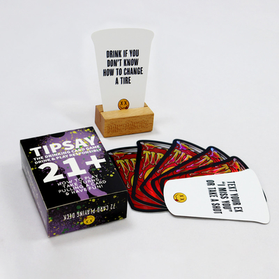 Buy Special-shaped Waterproof Drinking Card Game With Custom Designs And UV Surface Finish online manufacture