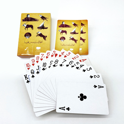 Buy Custom Logo Playing Cards Poker In Arabic Language With Customised Design And Lamination online manufacture