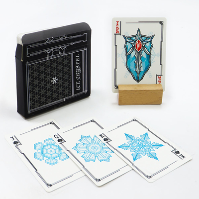 Buy Printed Poker Game Custom Silver Stamping Paper Card with Texture Emboss Black Core online manufacture