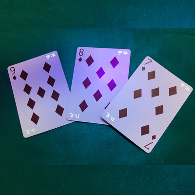 Buy CDR Artwork Format Customized Plastic Luminous Playing Cards For Cheating In Games online manufacture