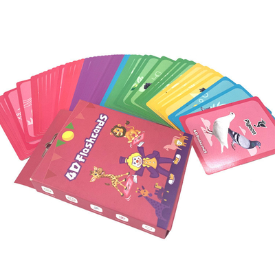 Buy Customizable Kids Animal Plants Study Flash Cards Printing For Children's Family Learning Game online manufacture