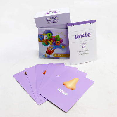 Buy Printed Letters Flash Card Learning For Kids Custom Logo Design Intelligence Toy online manufacture