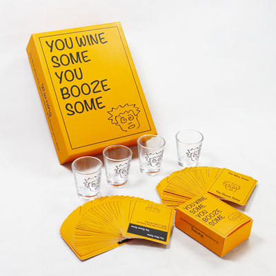Buy Custom Paper Drinking Party Game Cards With Lid And Base Box online manufacture