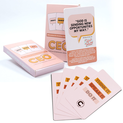 Buy Pink Affirmation Cards Custom Design For Daily Positive Affirmations And Motivation online manufacture