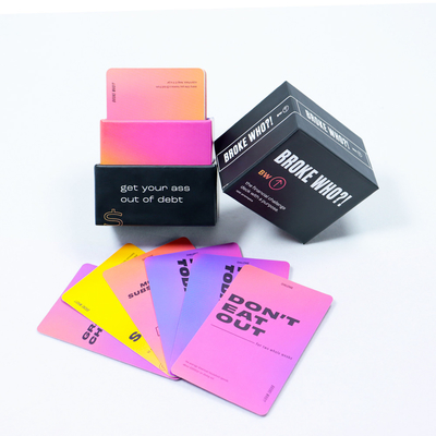 Buy Item Luxury Playing Cards Printing Custom Financial Challenge Card Game With Rules Instruction online manufacture
