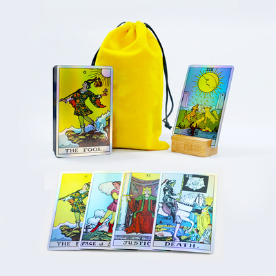 Buy Customized PMS Colors Tarot Game Cards Decks With Cloth Bag Item Customize Tarot Card online manufacture