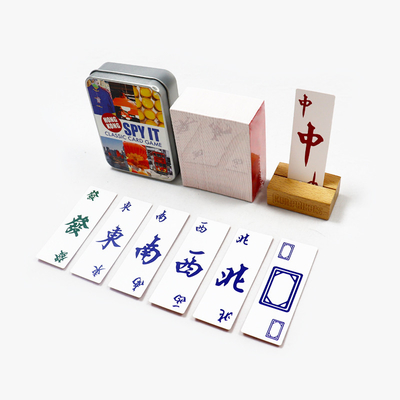 Buy Custom Printing American Mahjong Cards Playing Game Cards Multiplayer Paper Mahjong Card With Tin Box online manufacture
