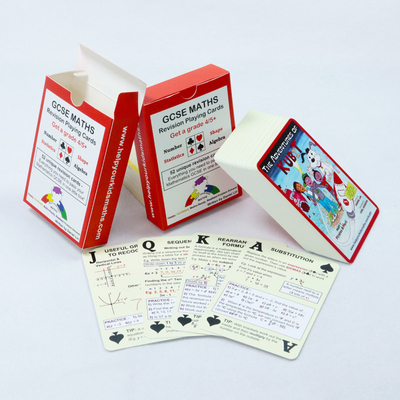 Buy Math Knowledge Card Custom Printing Flashing Playing Cards Game Printing Serving Maths Revision Card online manufacture