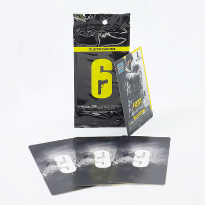 Buy Custom Holographic Collectible Card Factory Printing Battle Game Character Cards With Plastic Bag online manufacture
