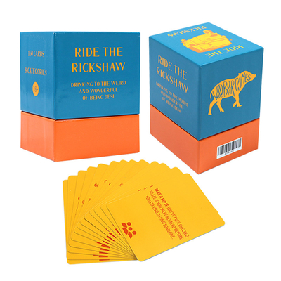 Buy Customized Party Drinking Card Game Factory Printed Art Paper Funny Question Drinking Cards With Lid And Base online manufacture