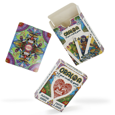 Buy Glossy Wooden Art Paper Customizable Wedding Favour Playing Cards With Personalized Poker Logo Custom Paper Collection online manufacture