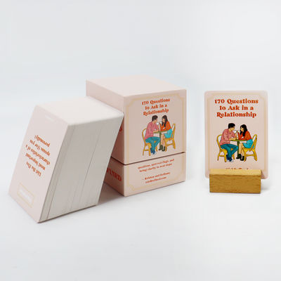 Buy Custom 3D Embroidery Logo Design Positive Affirmation Flash Cards Deck for Adult Playing Financial Game Cards online manufacture