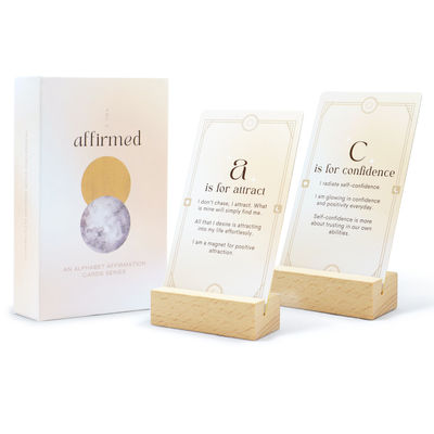 Buy Custom Eco-friendly Gold Edge Affirmation Cards for Women Positive Daily Affirmations Game Deck Manufacture online manufacture