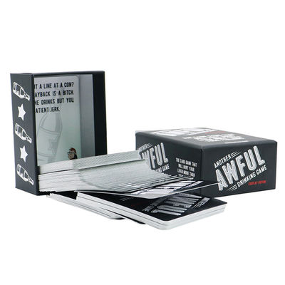 Buy Varnishing Print Drinking Game Question Cards Deck Custom Printing Drinking Truth or Dare Card Game for Adult with Box Printing Service online manufacture