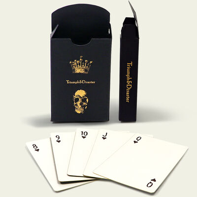 Buy Custom Printed Playing Cards with Gold Edge Poker Cards in 57x87mm Size for Promotional and Gaming Use online manufacture