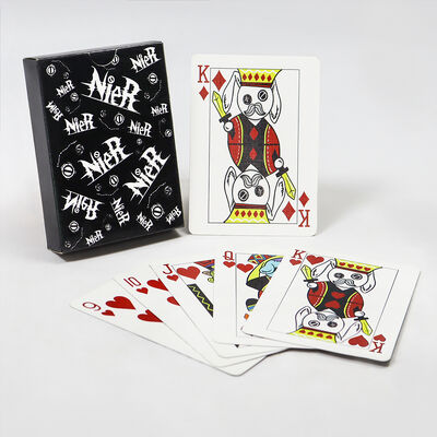 Buy Custom Standard Size Black Blue Core Paper Playing Card Poker Deck with Box and Custom Logo online manufacture