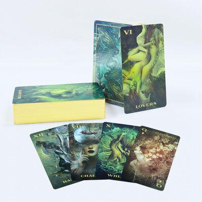 Buy Custom Gold Edge Tarot Cards with CMYK 4 Color Offset Printing and Shrink-wrap Packaging online manufacture