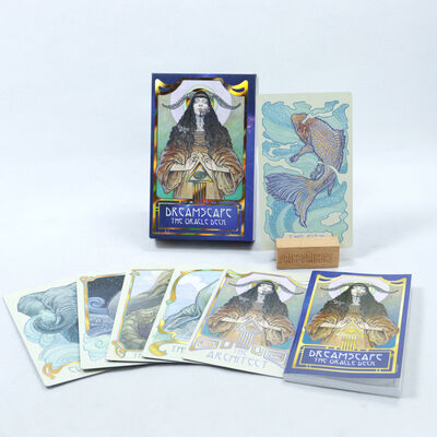 Buy Custom Luxury Gold Foil Tarot Cards with CMYK 4 Color Offset Printing and Guidebook Included online manufacture