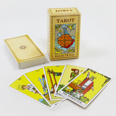 Buy Custom Design 310gsm Black Core Paper Tarot Cards with Guidebook Included online manufacture