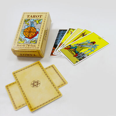 Buy Wholesale Custom Design 310gsm Black Core Paper Tarot Cards with Guidebook for Divination and Entertainment online manufacture