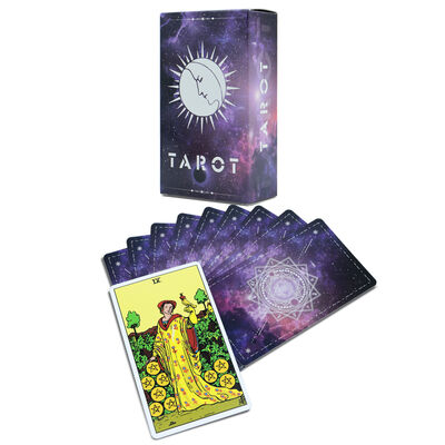 Buy Custom Printed 310gsm Black Core Paper Tarot Cards with Guidebook in Customized Sizes online manufacture