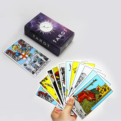Buy Custom Printable Tarot Cards with Guidebook - 310gsm Black Core Paper & Customized Size online manufacture