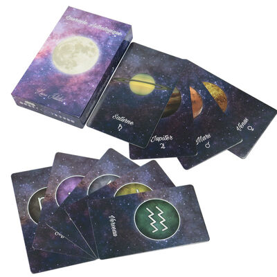 Buy Customized Design 310gsm Black Core Paper Printable Tarot Cards with Guidebook Included online manufacture