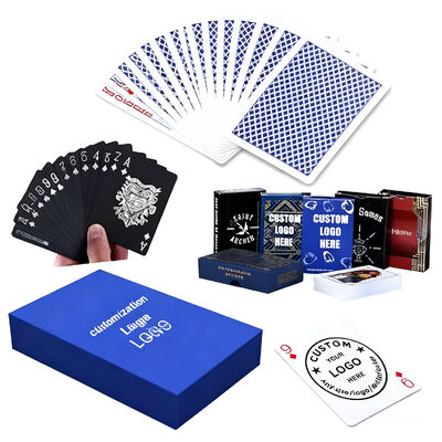 Buy Custom Paper Playing Cards OEM Printed 54 Poker Game Cards with Custom Box and Customizable Card Size online manufacture