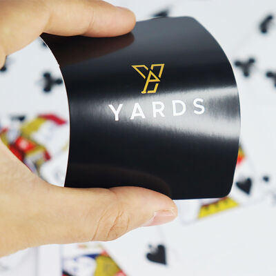 Buy Factory Custom 100% PVC Luxury Poker Playing Cards with 24k Gold Blue Core and Custom Logo for Families online manufacture