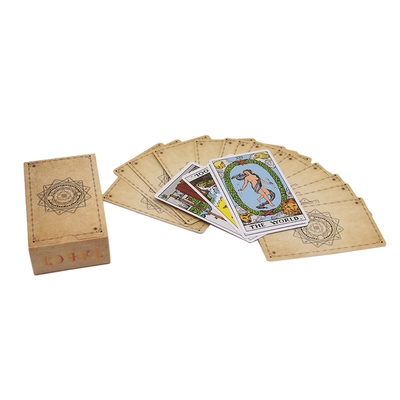 Buy Custom Printed Mini Tarot Cards With Guidebook Varnish Surface online manufacture
