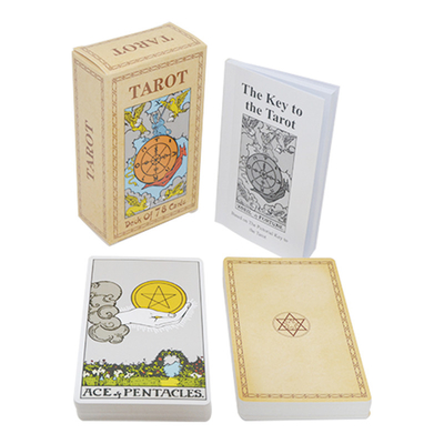 Buy Custom Printed Mini Tarot Cards With Guidebook Varnish Surface online manufacture