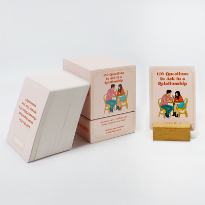 Adult Playing Financial Game Cards Custom Printing Paper With Positive Affirmations