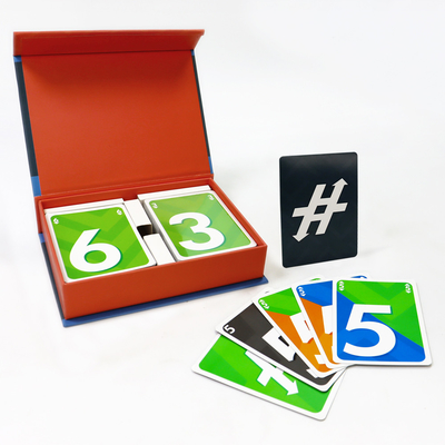 Manufacture Customized 2 Decks Paper Number Game Cards With Rigid Magnetic Book Box