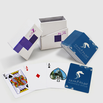 Sample Eco-friendly Arabic Language Playing Cards Custom Printing With Lid And Base Box
