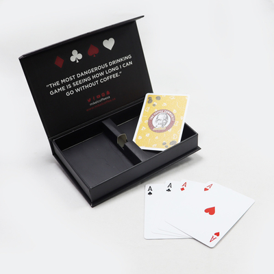 CMYK/Pantone Colors Printed 2 Deck Coffee Playing Cards With Magnetic Box
